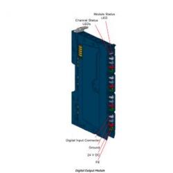 RSTi-EP Digital Relay Output, 4 Points, Positive Logic, 24 - 220 VDC/VAC, 6A, 2 Wire